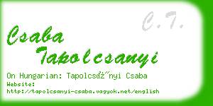 csaba tapolcsanyi business card